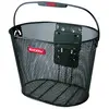 Image de Panier vélo avant acier nid abeille avec anse fixation sur cintre avec platine plastique Klickfix 16 L/36x27x25 cm