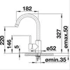 Image de BLANCO 517742, lavabo, robinet mitigeur haute pression ChromÃ©