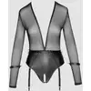 Image de Body Ouvert Anneaux & Menottes Noir