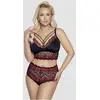 Image de Ensemble 2 Pièces Dentelle Florale Noir & Rouge