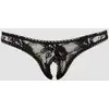 Image de String ouvert en dentelle noir L