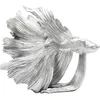 Image de DÃ©co Poisson combattant 34cm argentÃ© Kare Design