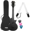 Image de Cascha Hh 2258 Set UkulÃ©lÃ© Concert Fibre De Carbone Noir