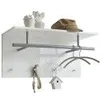 Image de FMD Porte-manteau mural 72x29,3x34,5 cm Blanc