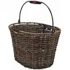 Image de Panier de vélo avant structure ovale tressé sans adaptateur Klickfix 39 x 24 x 28 cm