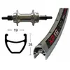 Image de Roue arriére Exal Wino. Xp 19 36Tr. 28" x 1,75x135 mm/6/8 vitesses