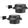 Image de Hi Ensemble De Lampes Solaires Led De GouttiÃ¨re 2 Pcs Noir