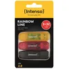 Image de Intenso Rainbow Line - ClÃ© USB - 32 Go - USB 2.0 - noir, jaune, rouge (pack de 3)
