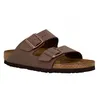 Image de Nu-Pieds Birkenstock Arizona Pour Homme En MatiÃ¨re SynthÃ©tique (Birko Flor). - Marron - 42
