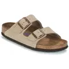 Image de Mules Birkenstock Arizona Cuir Suede Soft Footbed W Taupe - 40