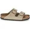 Image de Mules Birkenstock Arizona Cuir Suede Soft Footbed W Taupe - 41