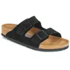 Image de Sandales Birkenstock Arizona Cuir Suede Soft Footbed M Bk951321 Noir - 44