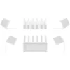 Image de Set de supports de cÃ¢ble Goobay 70431 blanc autocollant 2 pc(s)