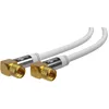 Image de CÃ¢ble de raccordement Goobay 70484 [1x F mÃ¢le - 1x F mÃ¢le] 3.00 m blanc