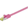 Image de Goobay RJ-45 CAT7 2m cÃ¢ble de rÃ©seau Magenta S/FTP (S-STP)