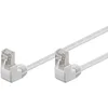 Image de Goobay - Cat 5e CÃ¢ble Patch 2x 90Â° CoudÃ©, F/utp, Blanc, 0,5 M, Conducteur En Aluminium PlaquÃ© Cuivre (cca), 2x Prise Rj45 90Â° (8p8c). Longueur De CÃ¢ble 0.5 M