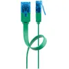 Image de Cat 6a CÃ¢ble Patch Plat, U/utp, Vert, Conducteur En Cuivre (cu). Longueur De CÃ¢ble 1 M