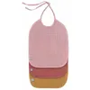 Image de Lot De 3 Bavoirs Medium En Mousseline Rose De LÃ¤ssig