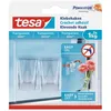 Image de Crochet adhÃ©sif TESA pour surfaces transparentes et verre 1 kg, 2 piÃ¨ces