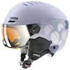 Image de Casque de ski à visière UVEX ROCKET JUNIOR VISOR (COOL LAVENDER - S2 MIRROR SILVER)) Junior