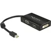 Image de Delock Delock Adapter mini Displayport 1.1 male > VGA / HDMI / DVI female Passive - Convertisseur vidÃ©o - DisplayPort - DVI, HDMI, VGA - noir