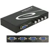 Image de Delock Switch VGA 4 port manual bidirectional - Commutateur pour moniteur - 4 x VGA - de bureau
