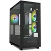 Image de Sharkoon Rebel C60 Black RGB ATX Rebel C60 RGB - BoÃ®tier moyen tour - Noir - RGB - FenÃªtre