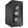Image de Sharkoon Rebel C80m RGB ATX Black Rebel C80M RGB - BoÃ®tier moyen tour - Noir - RGB