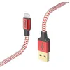 Image de CÃ¢ble de charge "Reflective", USB-A - Lightning, 1,5 m, nylon, rouge