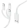 Image de Cble chrg mult. 3en1, USB-A - micro-USB, USB-C et Lightning,1,0m, blc