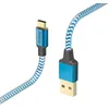 Image de CÃ¢ble de charge "Reflective", USB-A - USB-C, 1,5 m, nylon, bleu