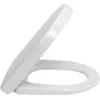 Image de Abattants de toilette Compact, Ã  charniÃ¨res QuickRelease et SoftClosing, charniÃ¨res en acier inoxydable, En Duroplast Blanc