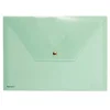 Image de Pochette avec bouton pression - Menthe - 33 x 24 cm