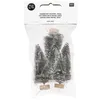 Image de Lot de 3 sapins de NoÃ«l en bois gris 7 cm