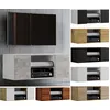 Image de VCM Bois TV Wandboard Suspension Lowboard Armoire TV suspendue Armoire murale Table Jusa Bois TV Wandboard Suspension Lowboard Armoire TV suspendue Armoire murale Table Jusa
