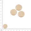 Image de Perles rondes plates en verre Silky Ø 18 mm - Beige mat x 3 pces