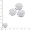 Image de Perles rondes plates en verre Silky Ø 18 mm - Gris clair brillant x 3 pces