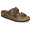 Image de Sandales Birkenstock Arizona Cuir Soft Footbed M Marron - 41
