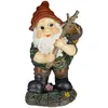 Image de Relaxdays Nain De Jardin Corbeille De Glands, DÃ©coration De Jardin Statuette RÃ©sistante