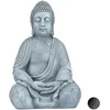 Image de Relaxdays Statue De Buddha Figurine De Bouddha DÃ©coration Jardin Sculpture CÃ©ramique Zen