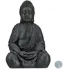 Image de Relaxdays Statue De Buddha Figurine De Bouddha DÃ©coration Jardin Sculpture CÃ©ramique Zen