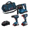 Image de Kombi-set Gsr 18v-55 Gdx 18v-200 Gbh 18v-22 (blau, 3x Akku Procore18v