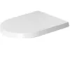 Image de DURAVIT-Abattant Me by Starck blanc charniÃ¨re inox frein de chute rÃ©f 0020090000