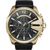 Image de Montre Homme Diesel Mega Chief Dz4344 Bracelet En Cuir Aspect Rugueux Ton Noir