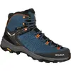 Image de Salewa - Chaussures de trekking en GORE-TEX® - Alp Trainer 2 Mid GTX M Dark Denim/Fluo Orange pour Homme - Taille 45 - Bleu