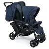 Image de Poussette Jumeaux Chic 4 Baby Duo + Couffin Jeans Navy Blue Bleu - Collection 2018