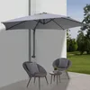 Image de Parasol Mural Casoria, Parasol DÃ©portÃ© Pour Le Balcon, 3m, Inclinable   Gris