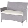 Image de Banc De Jardin Halden En Polyrotin   Gris, Coussin Couleur CrÃ¨me