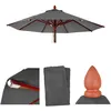 Image de Toile Pour Parasol De Gastronomie En Bois Hwc-C57, Rond Ã4m Polyester 3kg   Anthracite