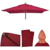 Image de Toile Pour Parasol De Gastronomie En Bois Hwc-C57, CarrÃ© 4x4m Polyester 3kg   Bordeaux